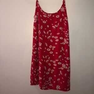 Urban outfitters red floral slip dress